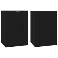 vidaXL Wall Mounted TV Cabinets 2 pcs Black 40x34.5x60 cm