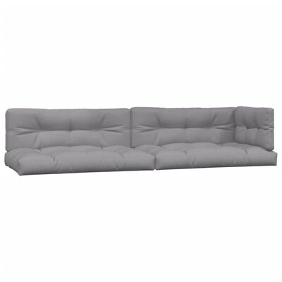 vidaXL Pallet Cushions 5 pcs Grey Fabric