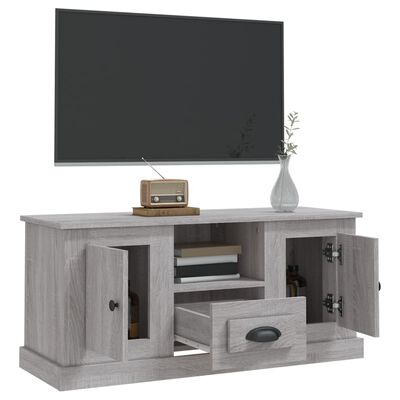 vidaXL TV Cabinet Grey Sonoma 100x35.5x45 cm Engineered Wood