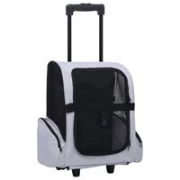 vidaXL Foldable Multipurpose Pet Trolley Grey