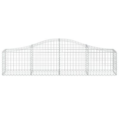 vidaXL Arched Gabion Baskets 18 pcs 200x30x40/60 cm Galvanised Iron