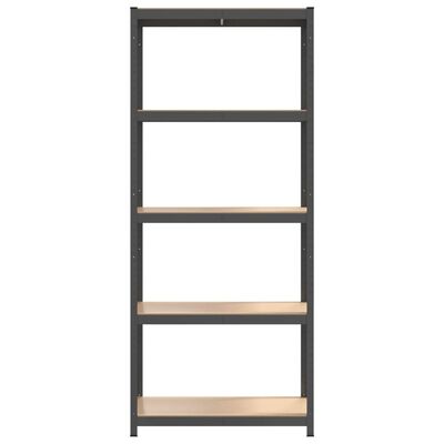 vidaXL 5-Layer Shelves 4 pcs Anthracite Steel&Engineered Wood