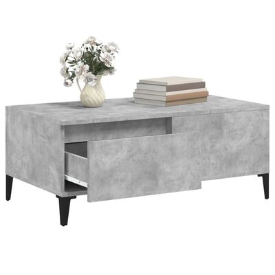 vidaXL Coffee Table Concrete Grey 90x50x36.5 cm Engineered Wood