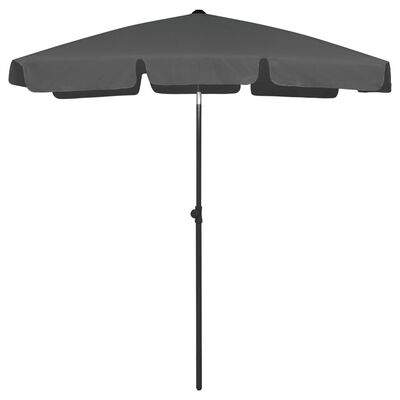 vidaXL Beach Parasol Anthracite 180x120 cm