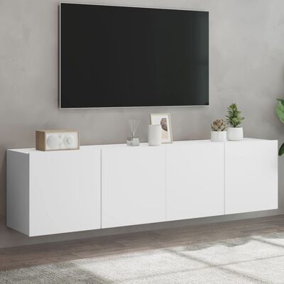 vidaXL TV Cabinets Wall-mounted 2 pcs White 80x30x41 cm