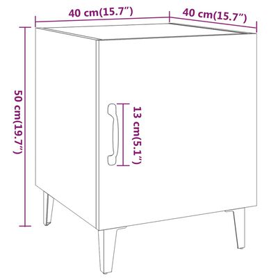 vidaXL Bedside Cabinets 2 pcs High Gloss White Engineered Wood