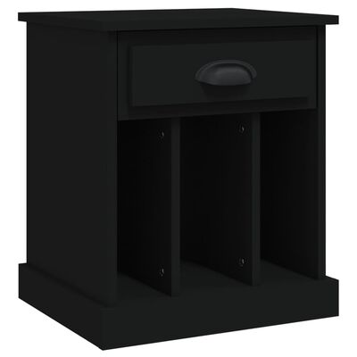 vidaXL Bedside Cabinet Black 43x36x50 cm