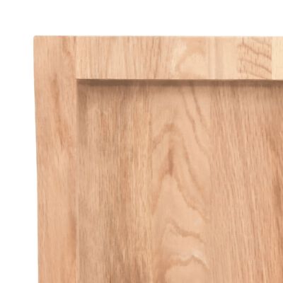 vidaXL Wall Shelf Light Brown 180x50x(2-6) cm Treated Solid Wood Oak