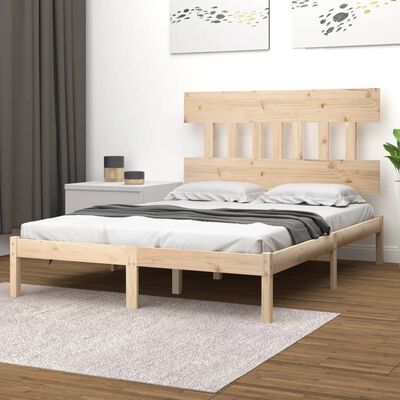 vidaXL Bed Frame without Mattress 150x200 cm King Size Solid Wood