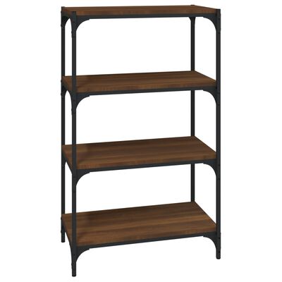 vidaXL Book Cabinet Brown Oak 60x33x100 cm Engineered Wood and Steel