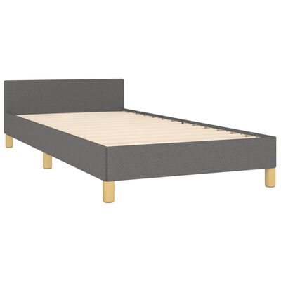 vidaXL Bed Frame without Mattress Dark Grey 107x203 cm King Single Size Fabric