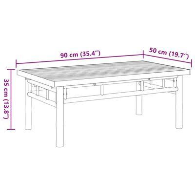 vidaXL Coffee Table 90x50x35 cm Bamboo