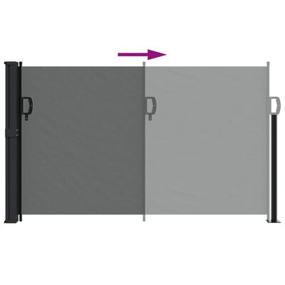 vidaXL Retractable Side Awning Anthracite 120x500 cm