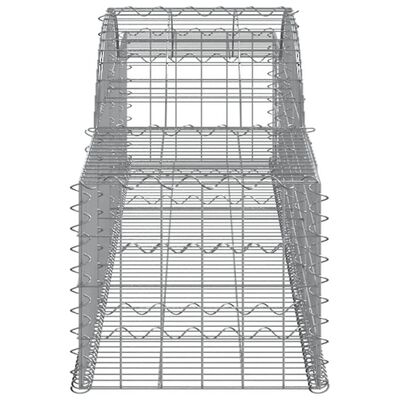 vidaXL Arched Gabion Baskets 5 pcs 300x50x40/60 cm Galvanised Iron