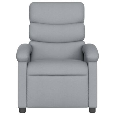 vidaXL Massage Recliner Chair Light Grey Fabric