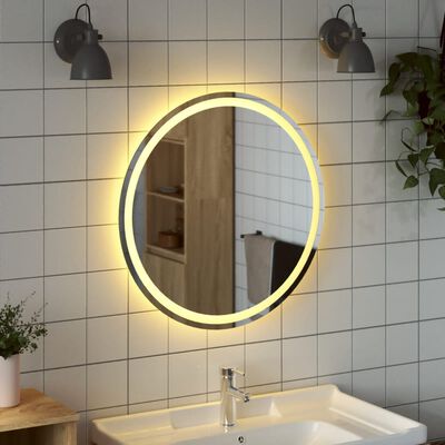 vidaXL LED Bathroom Mirror 70 cm Round