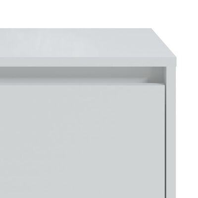 vidaXL Bedside Cabinet High Gloss White 45x34x44.5 cm Engineered Wood