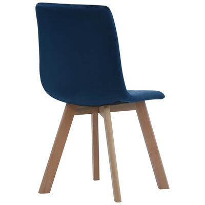 vidaXL Dining Chairs 2 pcs Blue Velvet