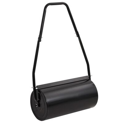 vidaXL Garden Lawn Roller with Aerator Clamps Black 42 L Iron and Steel