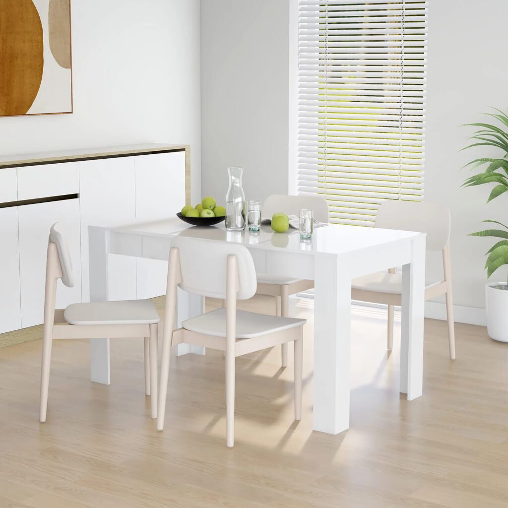 white high gloss small dining table