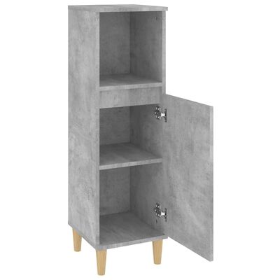 vidaXL Bathroom Cabinet Concrete Grey 30x30x100 cm Engineered Wood