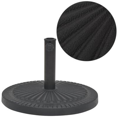 vidaXL Parasol Base Resin Round Black 29 kg