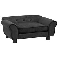 vidaXL Dog Sofa Dark Grey 72x45x30 cm Plush