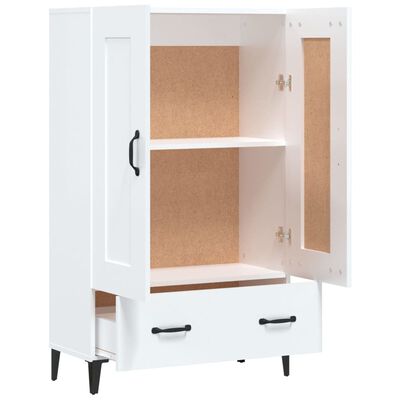 vidaXL Highboard High Gloss White 70x31x115 cm Engineered Wood