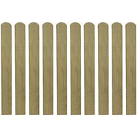 vidaXL 30 pcs Impregnated Fence Slats Wood 80 cm