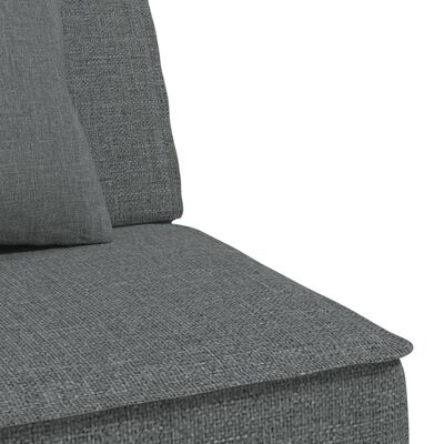 vidaXL L-shaped Sofa Bed Dark Grey 255x140x70 cm Fabric