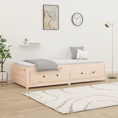 vidaXL Day Bed without Mattress 90x190 cm Single Solid Wood Pine