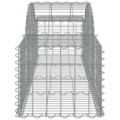 vidaXL Arched Gabion Baskets 5 pcs 200x50x40/60 cm Galvanised Iron