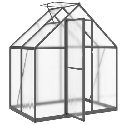 vidaXL Greenhouse with Base Frame Anthracite 169x114x195 cm Aluminium