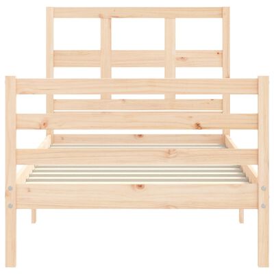 vidaXL Bed Frame without Mattress Single Solid Wood