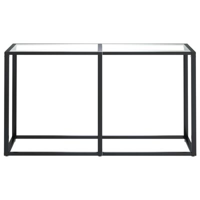 vidaXL Console Table Transparent 140x35x75.5cm Tempered Glass