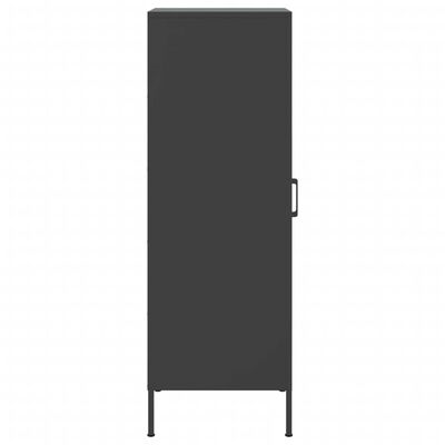 vidaXL Highboard Black 36x39x113 cm Steel