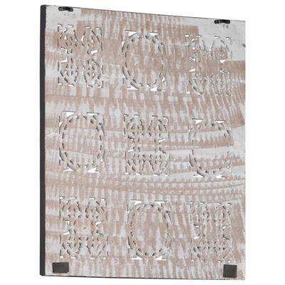 vidaXL Hand-Carved Wall Panel MDF 60x60x1.5 cm Black and White