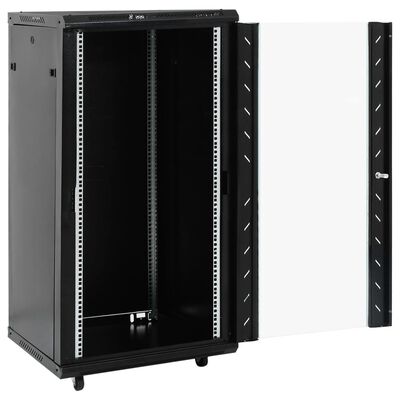 vidaXL 22U Network Cabinet 19" IP20 Black 60x60x120 cm