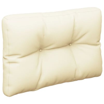 vidaXL Pallet Cushions 2 pcs Cream Fabric