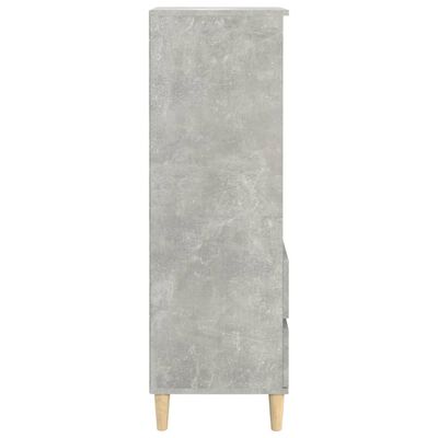 vidaXL Highboard Concrete Grey 40x36x110 cm Engineered Wood