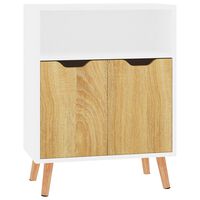 vidaXL Sideboard White and Sonoma Oak 60x30x72 cm Engineered Wood