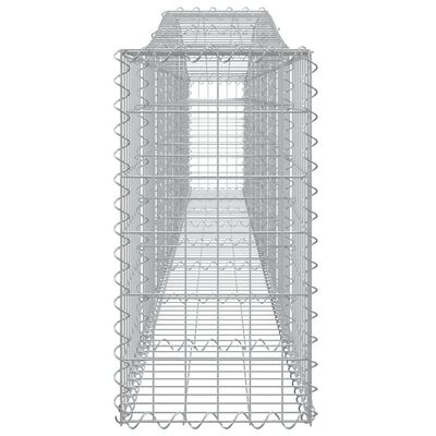 vidaXL Arched Gabion Baskets 4 pcs 400x30x60/80 cm Galvanised Iron