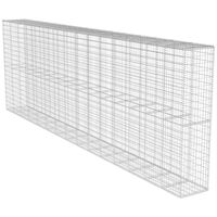 vidaXL Gabion Wall with Cover Galvanised Steel 600x50x200 cm