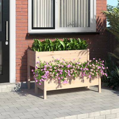 vidaXL Planter 110x84x75 cm Solid Wood Pine