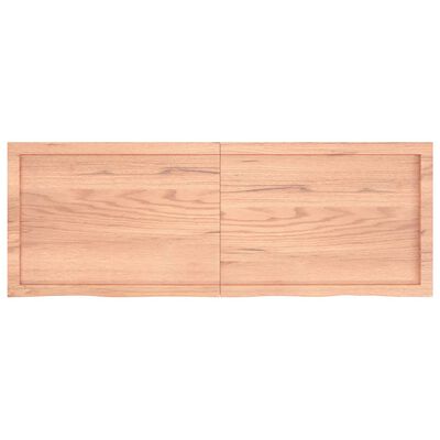 vidaXL Bathroom Countertop Light Brown 140x50x(2-6)cm Treated Solid Wood