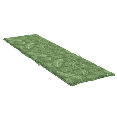 vidaXL Sun Lounger Cushion Leaf Pattern Oxford Fabric