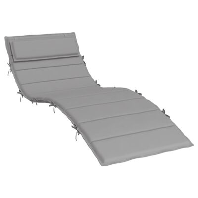 vidaXL Sun Lounger Cushion Grey 180x60x3 cm Oxford Fabric