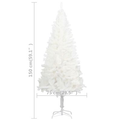 vidaXL Artificial Pre-lit Christmas Tree with Ball Set White 150 cm