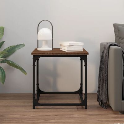 vidaXL Side Table Brown Oak 40x40x40 cm Engineered Wood