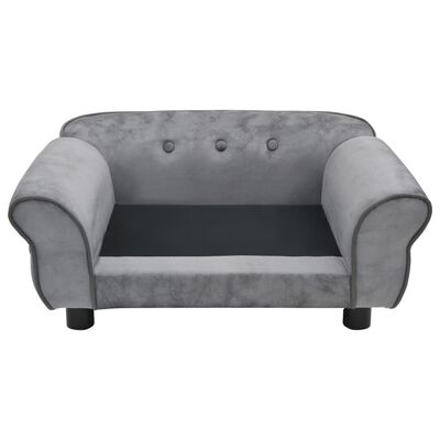 vidaXL Dog Sofa Grey 72x45x30 cm Plush